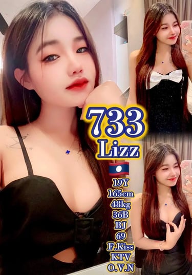 Young Asian woman in a black dress posing for mirror selfies with profile information text overlays.