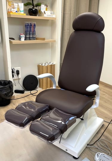 Réfection fauteuil podologie motorisé Kosy Atelier Tapissier