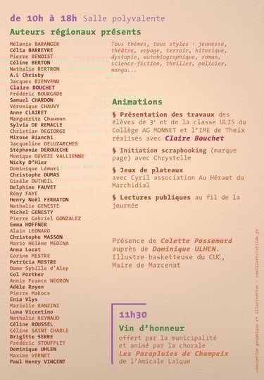 flyer salon du livre champeix 2025