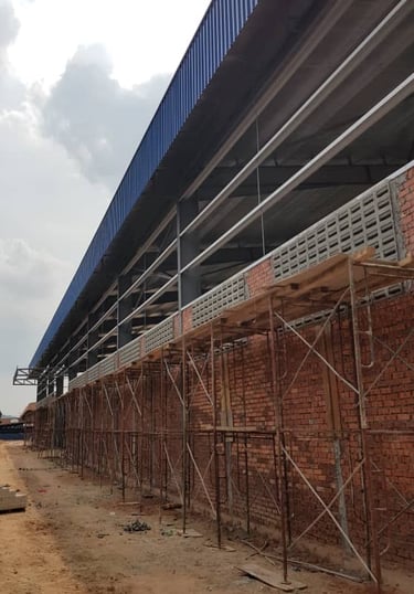 Factory under construction in KL Selangor by Shockwave Builders
