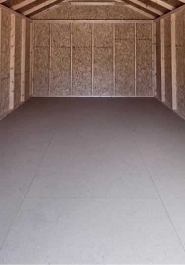 LP PROSTRUCT TREATED SHED FLOOR PANEL INSTALLED ON 2x6 PRESSURE‑TREATED JOISTS