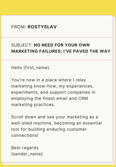 welcome email picture