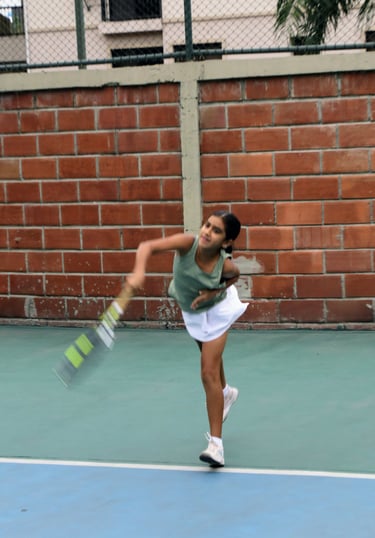 Maria sacando