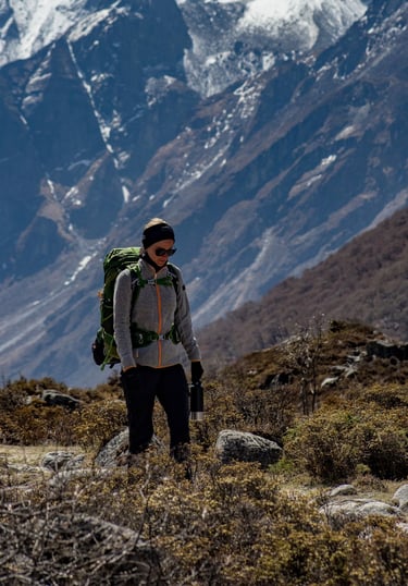 trekking in Nepal, langtang, langtang valley, Himalayas 