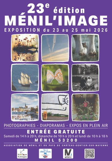 Affiche Ménil Image 2026, Kiosque à Image, Chateau-Gontier