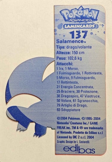 137 Salamence Lamincards pokémon verticale