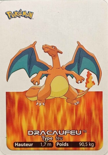 6 Dracaufeu Lamincards Pokémon série 1