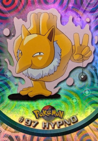 97 Hypno Topps Pokémon series 2 us rainbow foil