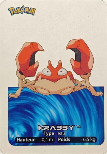 98 Krabby Lamincards Pokémon série 1