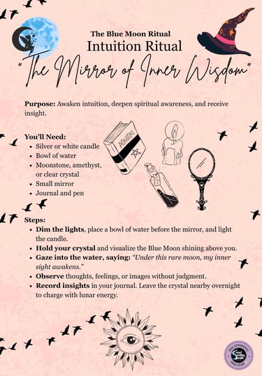 Blue Moon Intuition Ritual Soul Sisters Tarot