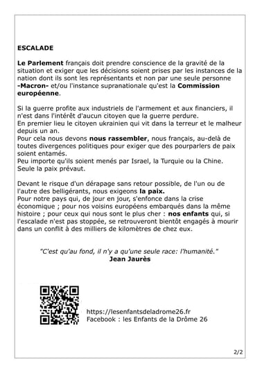 La paix en ligne de mire