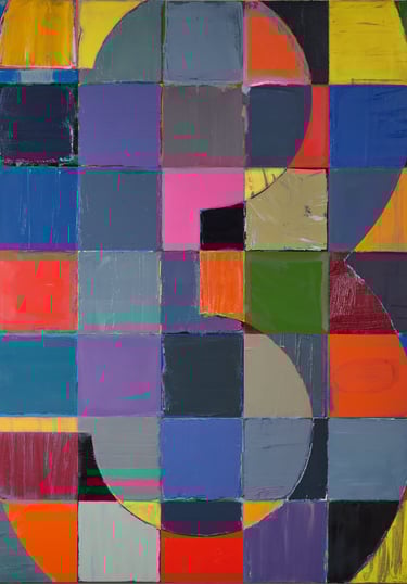 3, het kleurrijke schilderij van Henk Tieten