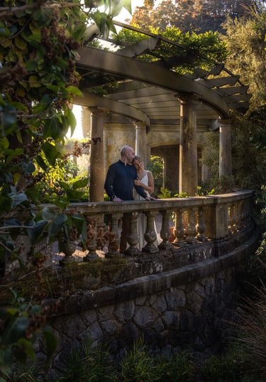 Bride and groom eloping at haley castle on Vancouver island