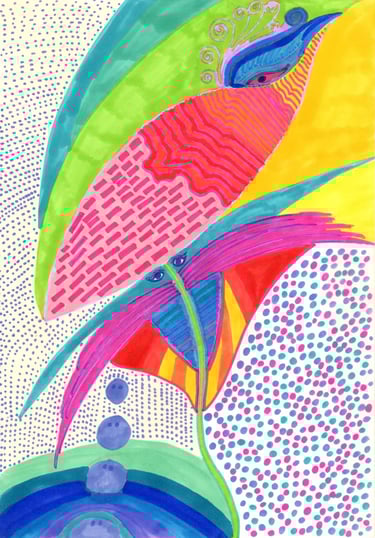 "OCTOPUS & STINGRAY" Artwork by Elkolor aka Raphael Pathe