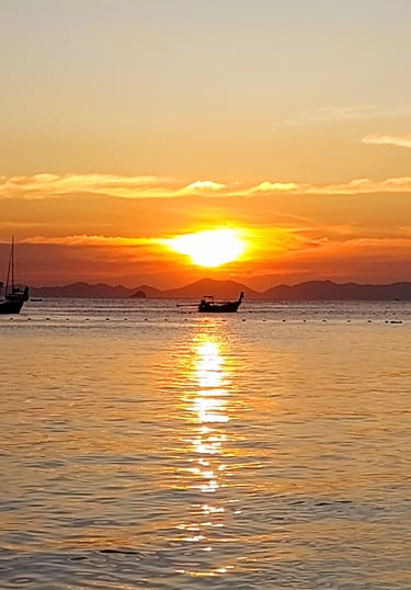 thailand krabi railay west sunset