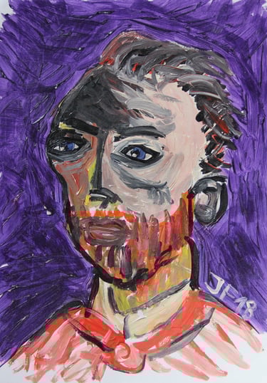 a portrait painting of Van Gogh
