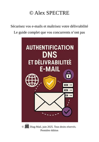 Couverture e-book Alex SPECTRE - Sécurisez vos e-mails et maîtrisez votre délivrabilité.