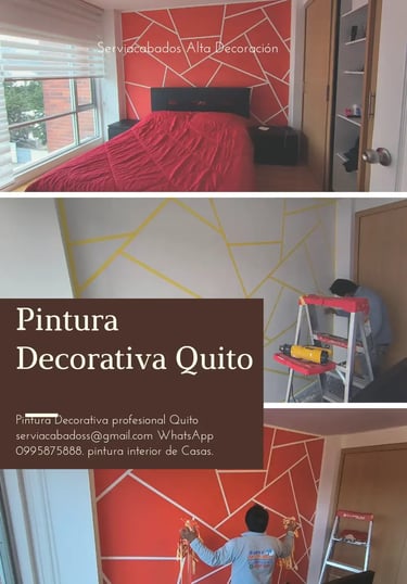 pintura decorativa geométrica acabados de alta decoración serviacabados