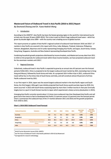 Future of Outbound Travel - Mastercard Report