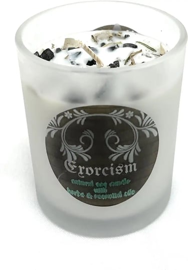 a candle in a glass jar, Candle spell for protection and cleansing