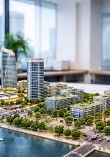 maquetas urbanísticas, maquetas de planificación urbana, maquetas urbanismo, maqueta urbana arquitec