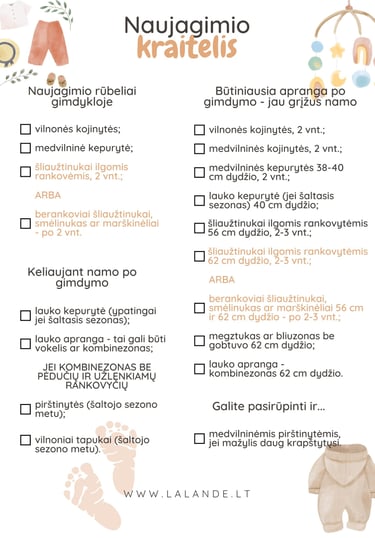 naujagimio kraitelis, sarasas naujagimio rubeliu lalande.lt