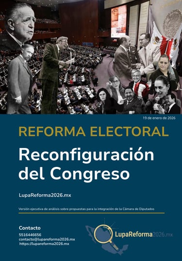Documento ejecutivo donde se analizan los escenarios de la próxima reforma electoral. Hacia una reconfiguración del Congreso