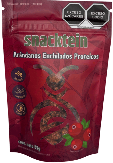 Arándano Enchilado Proteico. 8g de proteína por bolsa