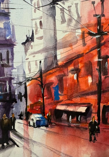 Red Rush by Dianaq.art - A dynamic red city, full of energy to enjoy