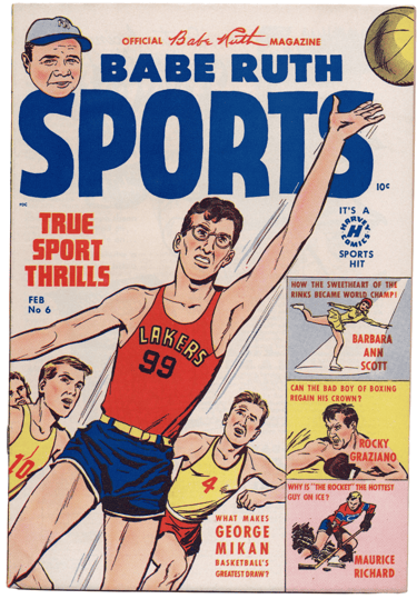 Harvey Comics Babe Ruth Sports George Mikan 1950 comic book