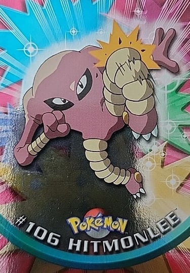 106 Hitmonlee Topps Pokémon series 2 US silver foil