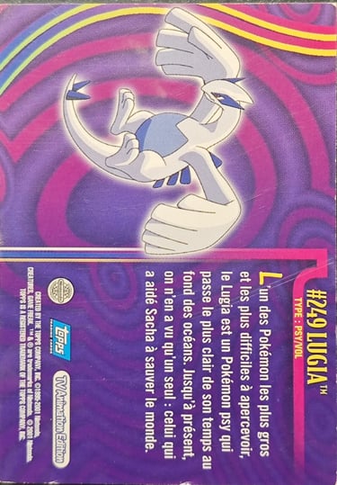 Lugia topps série 3 Jotho