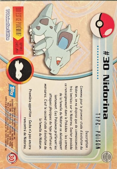 Nidorina topps serie 1