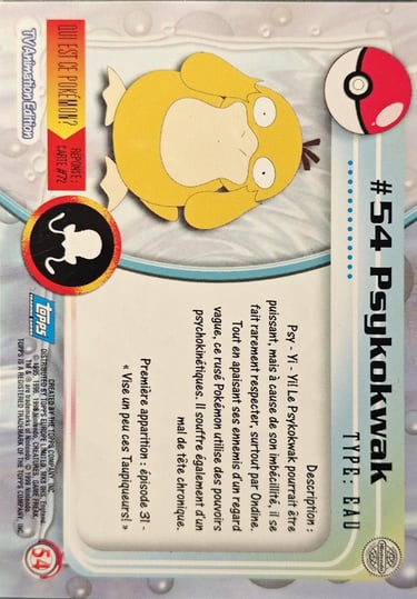 Psykokwak topps série 1
