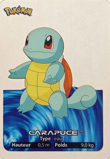 7 Carapuce Lamincards Pokémon série 1