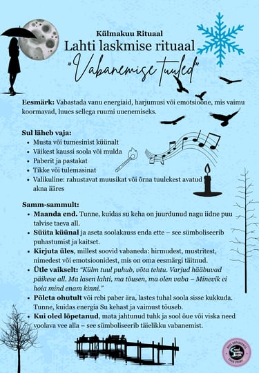 Külmakuu Rituaal Lahti laskmise rituaal Soul Sisters Tarot