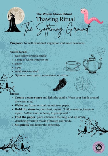 Worm Moon Ritual Page Inner Thawing Ritual Soul Sisters Tarot