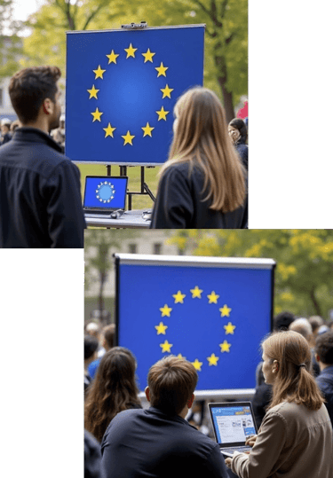 example of an imaginary stand for the European Village