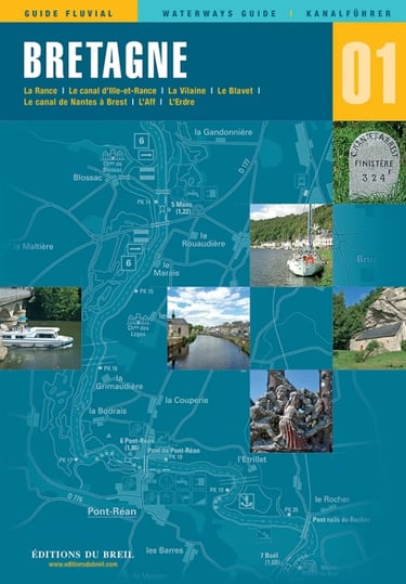 canal de nantes à brest carte détaillée