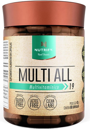 Multivitamínico Multi All Nutrify vegano: equilíbrio e bem-estar. Vida Performance.