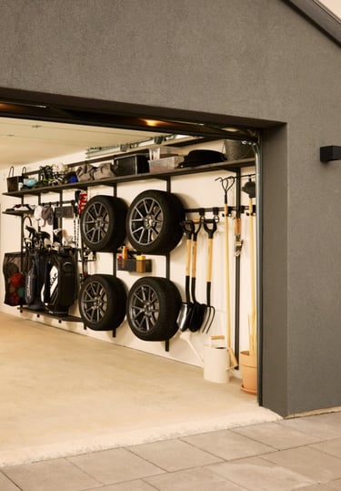 Elfa garažo įranga | Lentynų sistemos