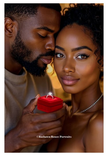 a man and woman holding a ring in their hands