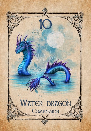 Water Dragon card from the animal spirit oracle deck