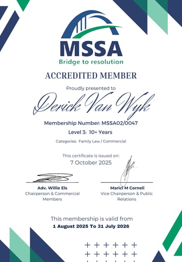 Accredited Member of MSSA