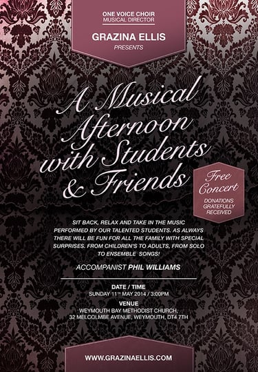 A Musical Afternoon with Students & Friends Poster 2014