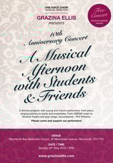 10th Anniversary Concert - A Musical Afternoon with Students & Friends