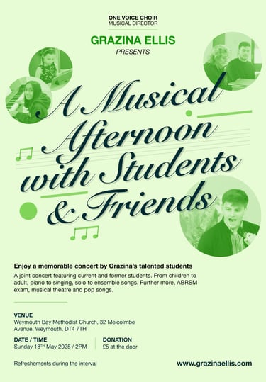 A Musical Afternoon with Students and Friends 2025 Poster