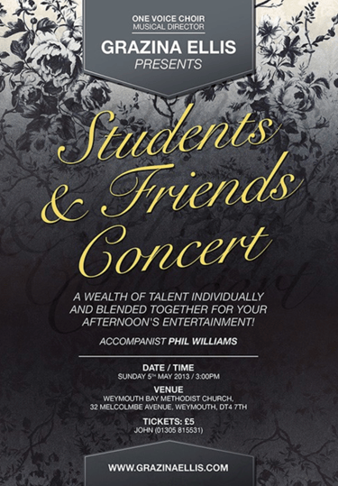 Students and Friends Concert Poster 2013