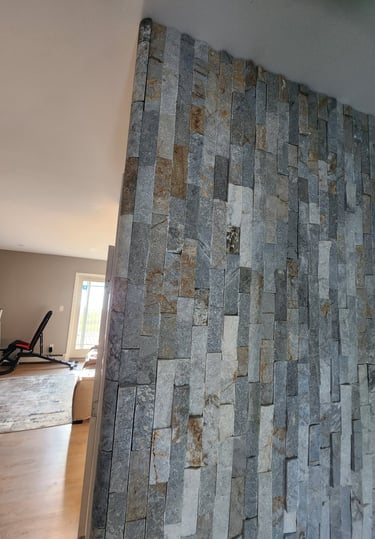 installation of molding by Artworks by Marcine NJ artist
