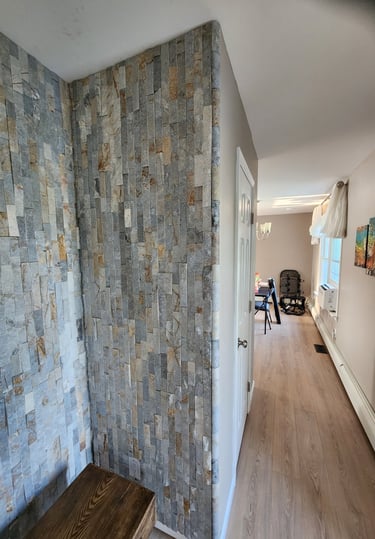 after photo of artistry by artworks by marcine fauxed wood